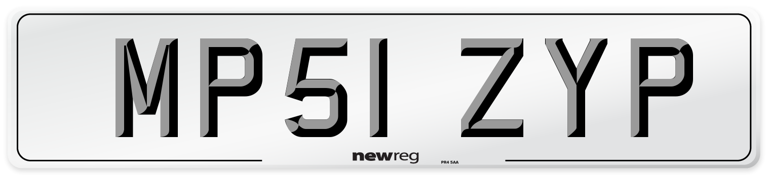 MP51 ZYP Number Plate from New Reg